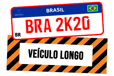 Placa de caminhão dok despachante, ilustração de duas placas