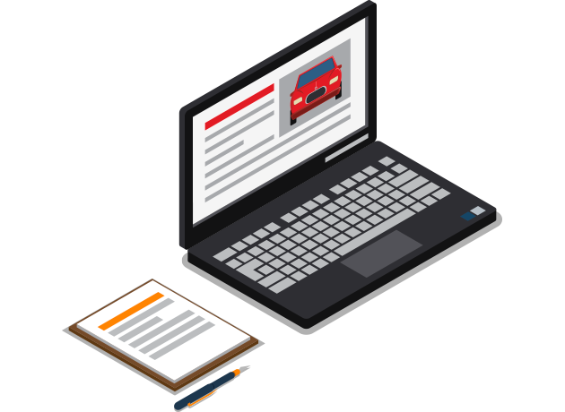 emprestimo com garantia de veiculo dok despachante - ilustração de notebook