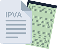 Ilustração de documento com IPVA