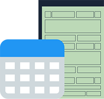 Ilustração de documento com tabela