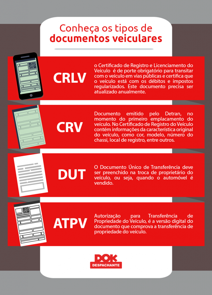 documento do veículo Dok Despachante infografico