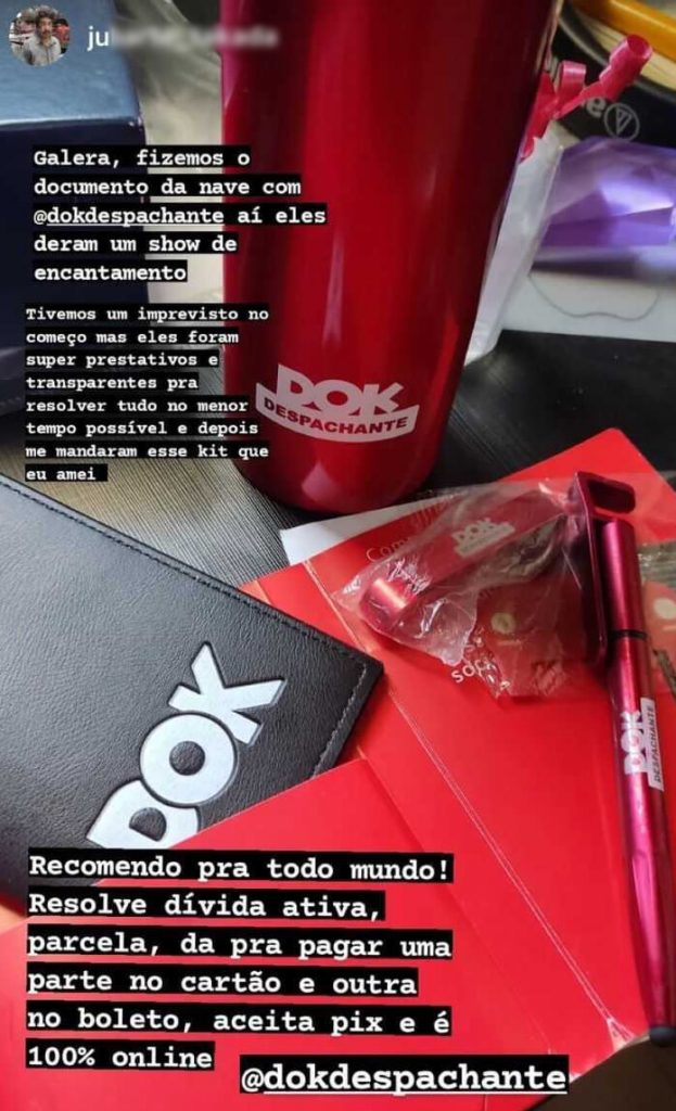 10 motivos para pagar com o DOK Despachante foto depoimento de cliente