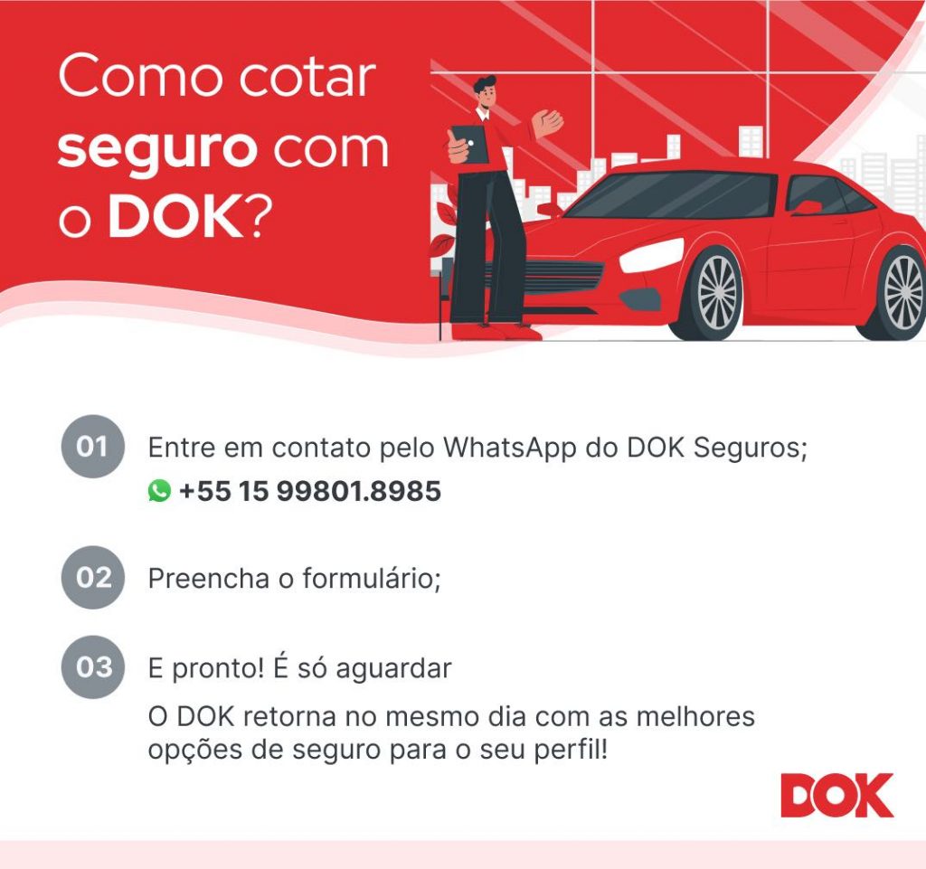 infográfico de como cotar seguro com o DOK 