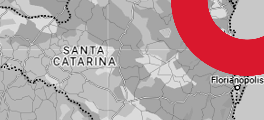 Capa de artigo DOK Despachante em Santa Catarina | DOK Despachante ; Descrição: mapa de Santa Catarina em preto e branco.