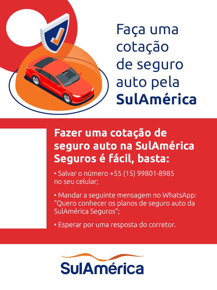 Infográfico mostra o passo a passo para fazer um orçamento de seguro auto com a SulAmérica seguros | DOK Despachante