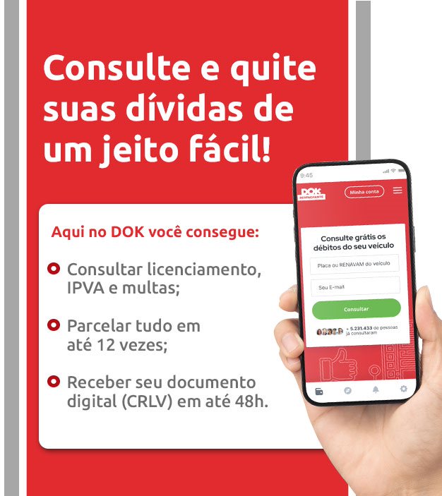 Infográfico sobre consulta e quitação de dívidas – DOK Despachante.