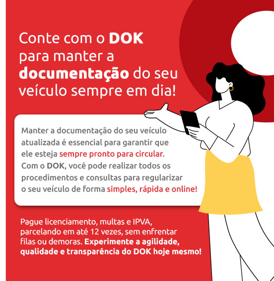 Infográfico sobre como o DOK pode ajudar a manter o documento do veículo e dia-DOK