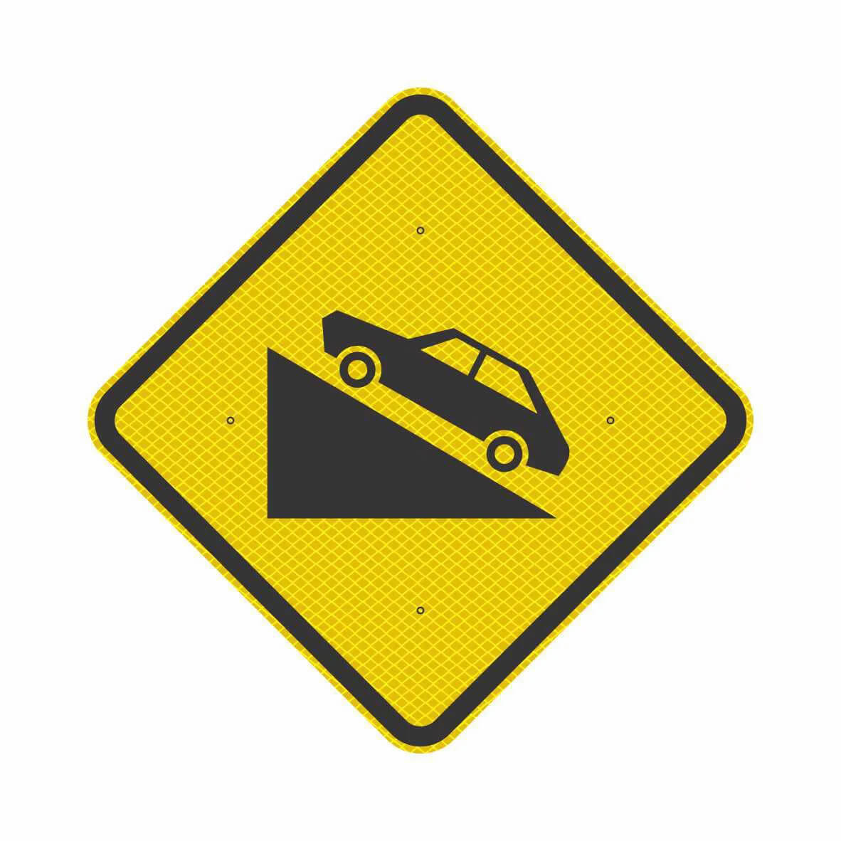 Placa de trânsito sobre aclive | DOK