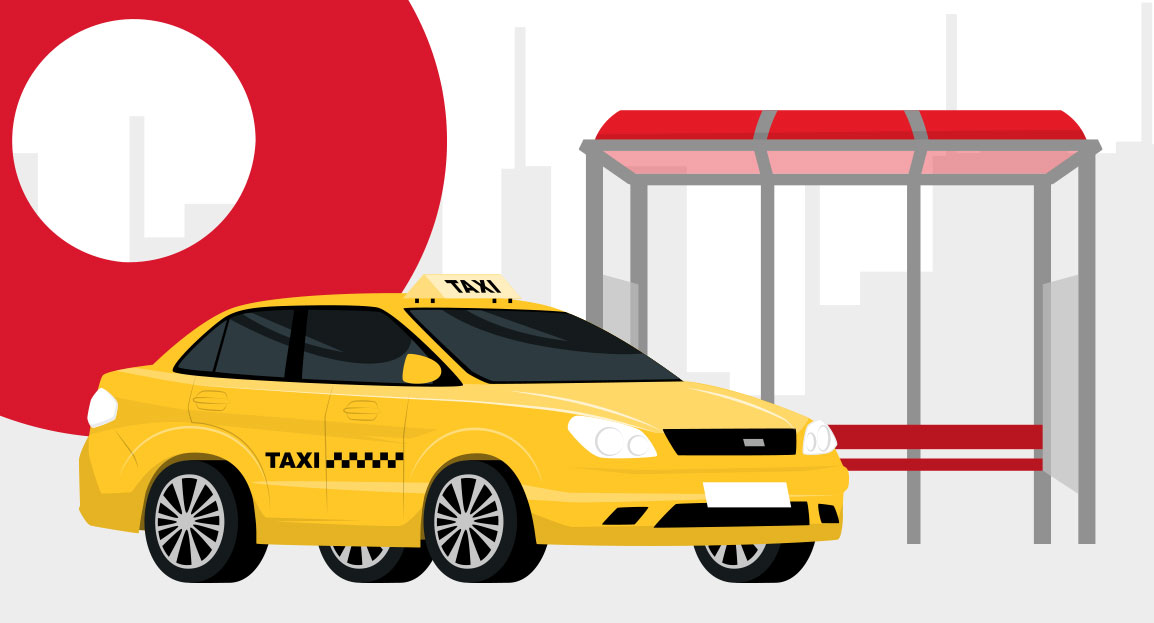 Vetor sobre a multa por parar em um ponto de táxi | DOK
