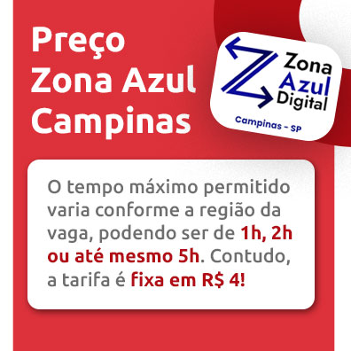 Infográfico sobre Preço Zona Azul Campinas | DOK