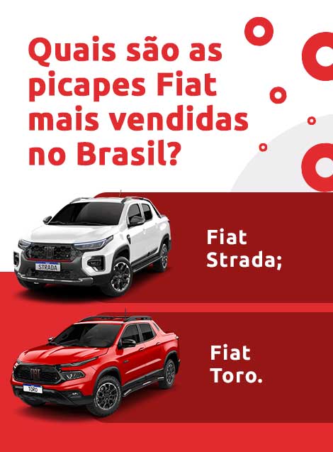 Infográfico sobre quais são as picapes Fiat mais vendidas no Brasil | DOK